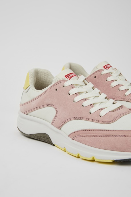 Design Drift White And Pink Textile And Nubuck Sneakers For Women Camper AU