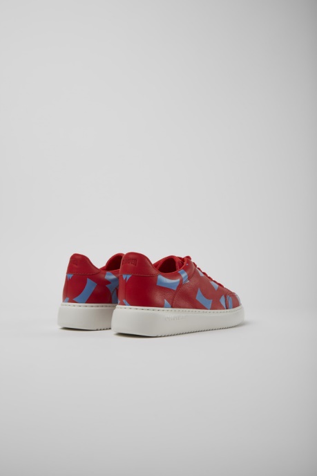 Runner K21 Red And Blue Printed Leather Sneakers For Women Exclusive Camper AU