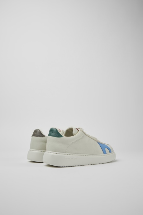 Camper AU Design Twins White Non-Dyed Leather Sneakers For Women