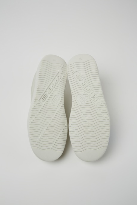 Camper AU Design Twins White Non-Dyed Leather Sneakers For Women