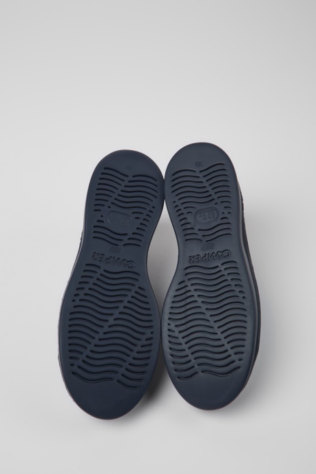 Camper AU Design Twins Blue And Green Printed Leather Sneakers For Women