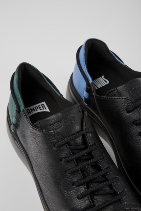 Design Twins Black Leather Sneakers For Women Camper AU