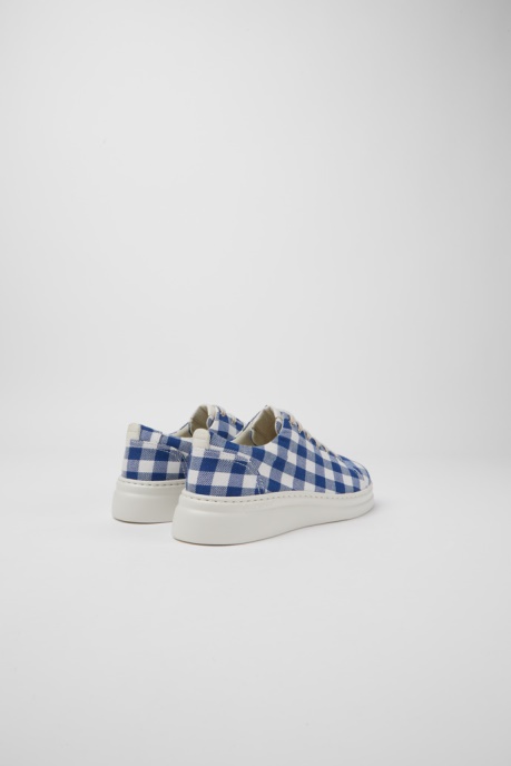 Design Runner Up Blue And White Recycled Cotton Sneakers For Women Camper AU