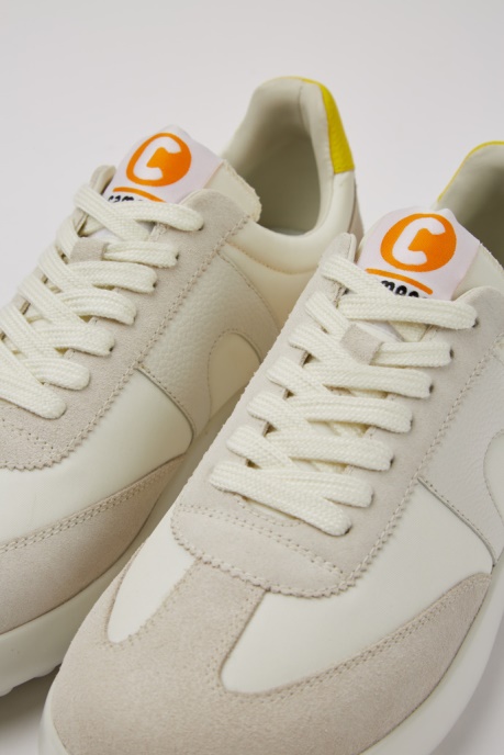 Camper AU Design Pelotas Xlite White Nubuck And Recycled Pet Sneakers For Women
