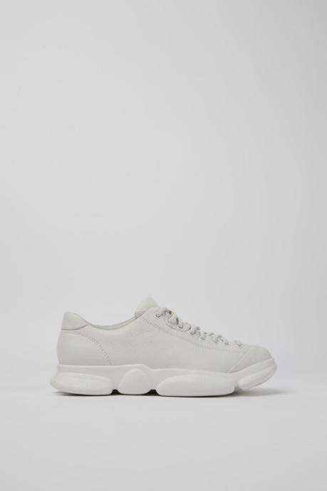 Camper AU Karst White Leather Shoes For Women New Arrivals