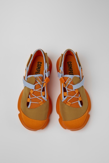 Karst Orange And Brown Textile Shoes For Women Exclusive Camper AU