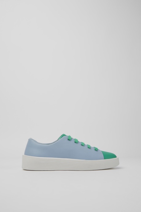 Exclusive Camper AU Twins Green Blue And White Leather Sneakers For Women