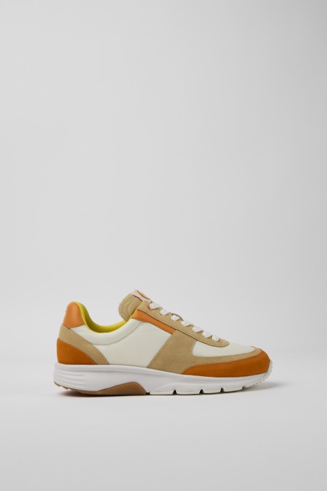 Drift White Beige And Orange Nubuck Sneakers For Women Camper AU New Arrivals