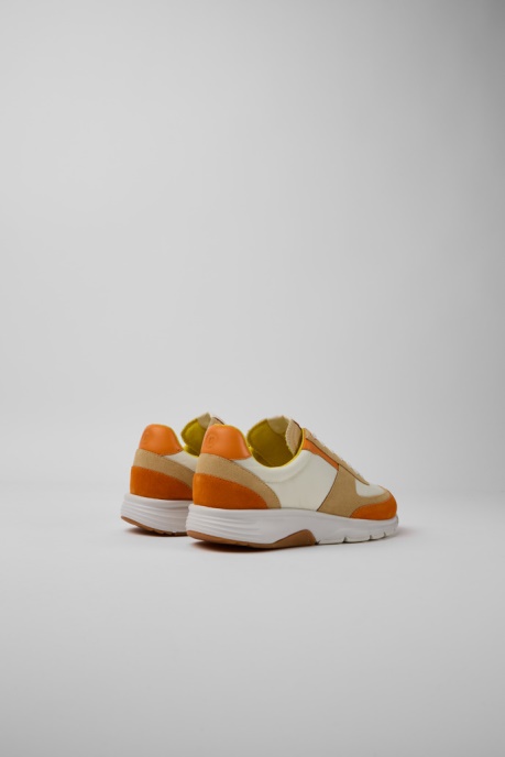 Drift White Beige And Orange Nubuck Sneakers For Women Camper AU New Arrivals