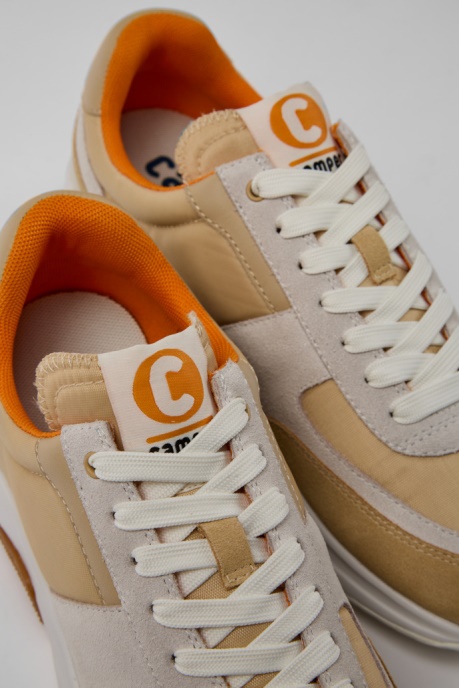 Exclusive Camper AU Drift Beige White And Brown Sneakers For Women