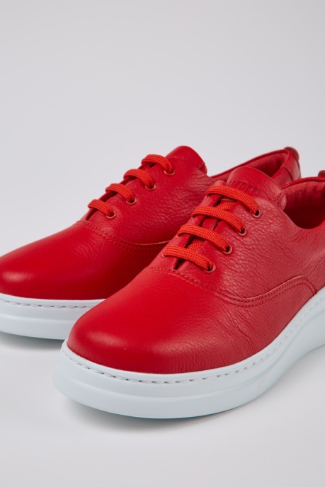 Design Runner Up Red Leather Sneakers For Women Camper AU