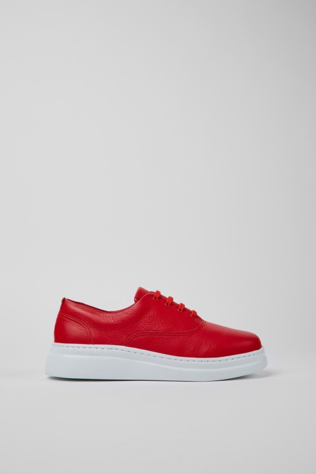 Design Runner Up Red Leather Sneakers For Women Camper AU