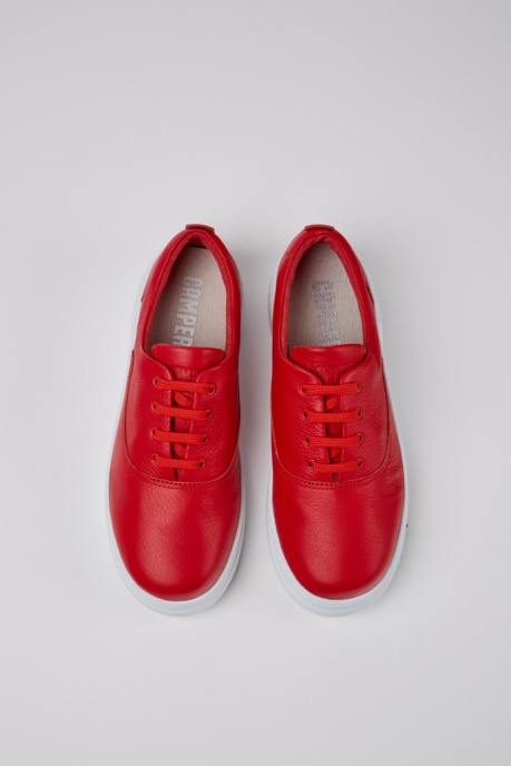 Design Runner Up Red Leather Sneakers For Women Camper AU