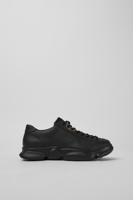 Design Karst Black Leather Shoes For Women Camper AU