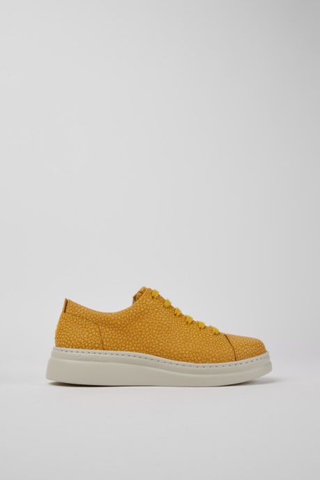 Camper AU Design Runner Up Yellow-Beige Leather Sneakers