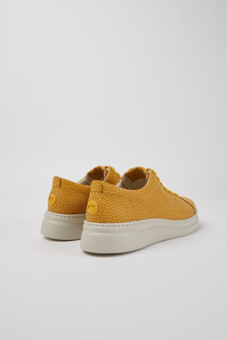 Camper AU Design Runner Up Yellow-Beige Leather Sneakers