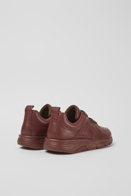Drift Burgundy Leather Sneakers For Women Camper AU New Arrivals