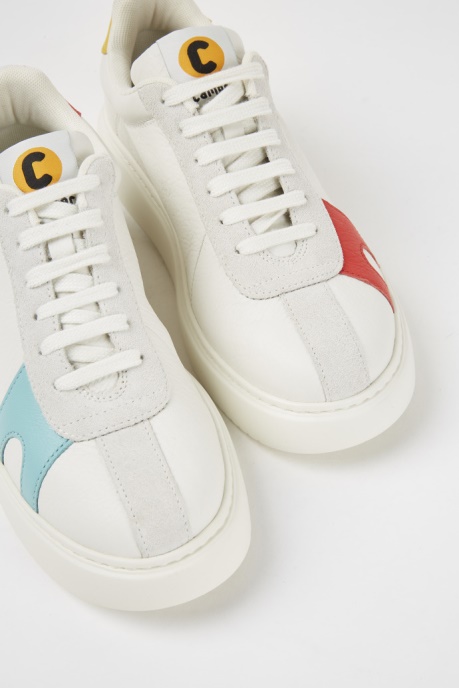 Twins White Suede And Leather Sneakers Camper AU New Arrivals
