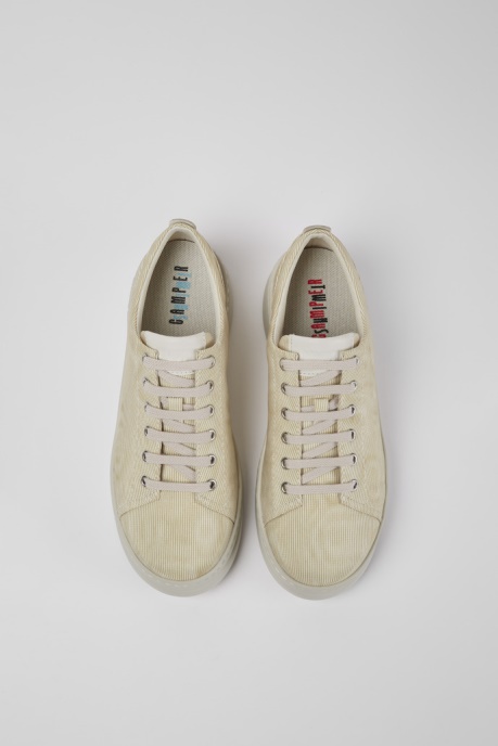 Camper AU Design Twins Beige Printed Sneakers