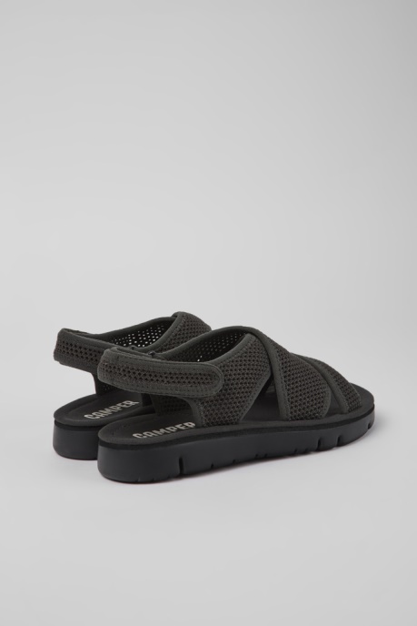 Oruga Dark Gray Textile Sandals For Women Exclusive Camper AU