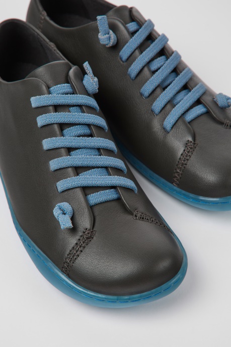 Peu Dark Gray And Blue Leather Shoes For Women Exclusive Camper AU