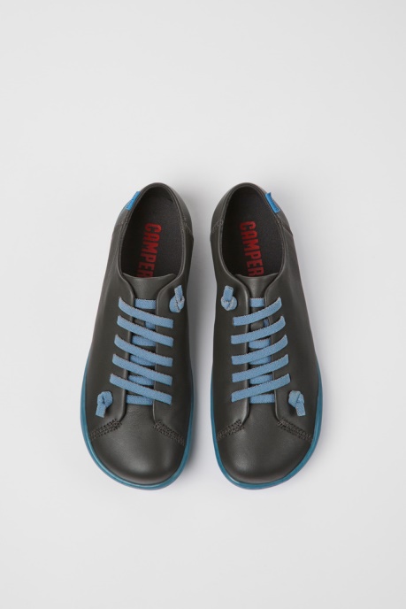 Peu Dark Gray And Blue Leather Shoes For Women Exclusive Camper AU