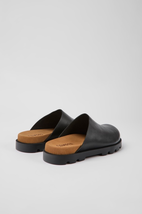 Design Brutus Sandal Black Leather Clogs For Women Camper AU