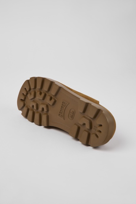 Camper AU Design Brutus Sandal Brown Leather Clogs For Women