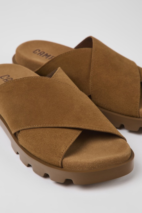 Brutus Sandal Brown Nubuck Sandals For Women Camper AU New Arrivals