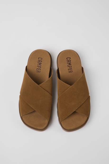 Brutus Sandal Brown Nubuck Sandals For Women Camper AU New Arrivals