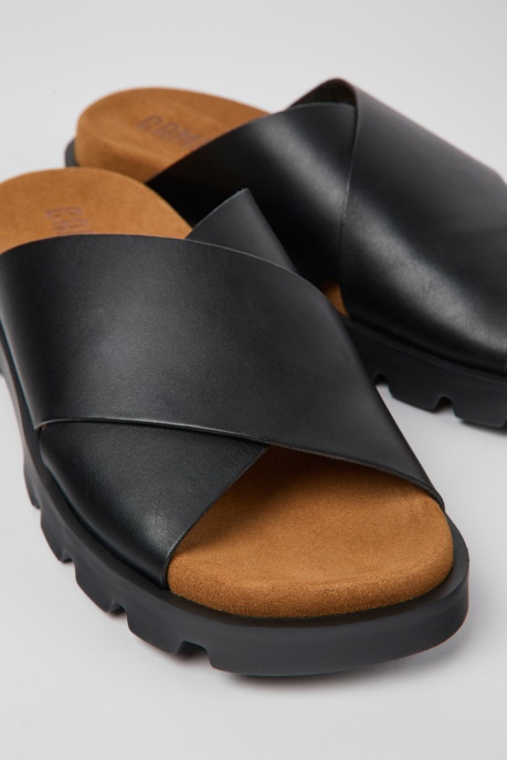 Brutus Sandal Black Leather Sandals For Women Camper AU New Arrivals