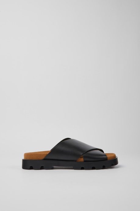Brutus Sandal Black Leather Sandals For Women Camper AU New Arrivals