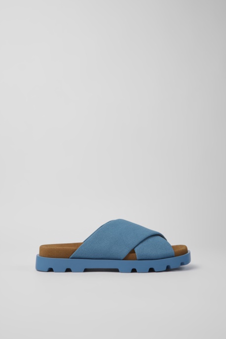Brutus Sandal Blue Recycled Cotton Sandals For Women Camper AU New Arrivals