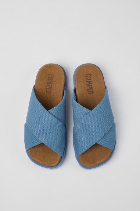 Brutus Sandal Blue Recycled Cotton Sandals For Women Camper AU New Arrivals