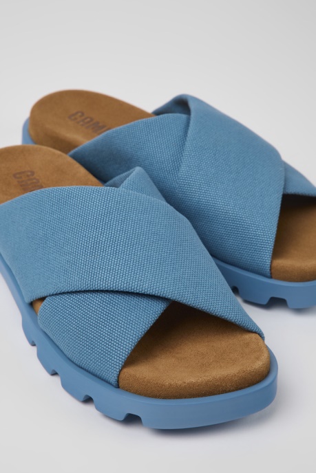 Brutus Sandal Blue Recycled Cotton Sandals For Women Camper AU New Arrivals
