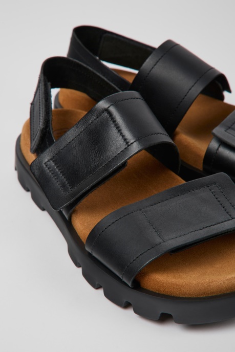 Exclusive Camper AU Brutus Sandal Black Leather Sandals For Women