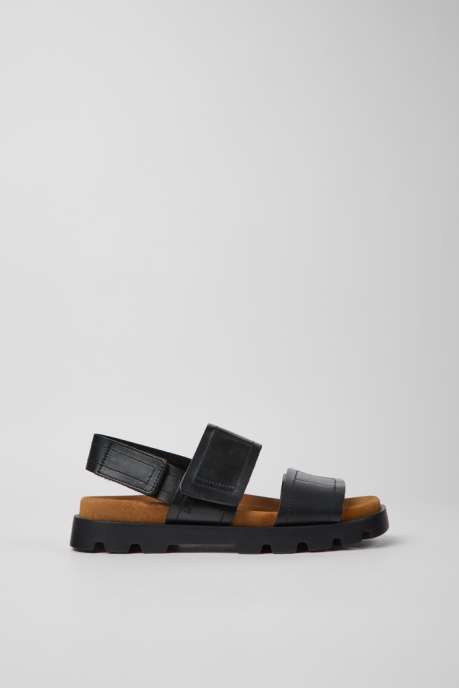 Exclusive Camper AU Brutus Sandal Black Leather Sandals For Women