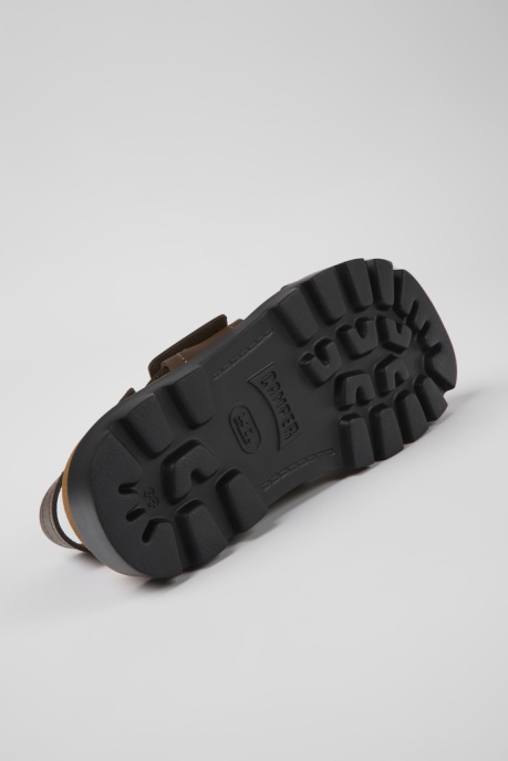 Camper AU Brutus Sandal Brown Leather Sandals For Women New Arrivals