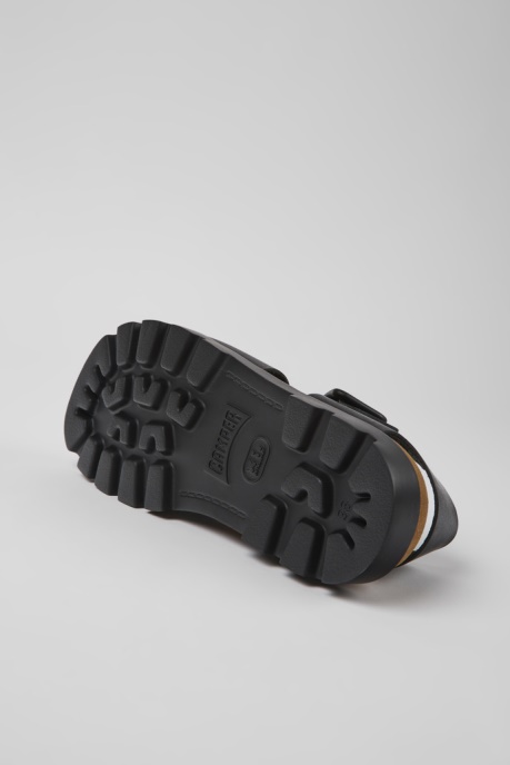 Camper AU Design Brutus Sandal Black Leather Sandals For Women