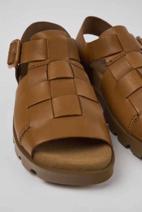 Brutus Sandal Brown Leather Sandals For Women Exclusive Camper AU