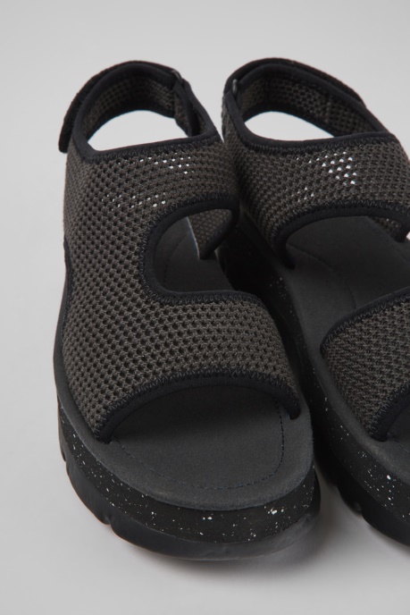 Camper AU Design Oruga Up Gray Textile Sandals For Women
