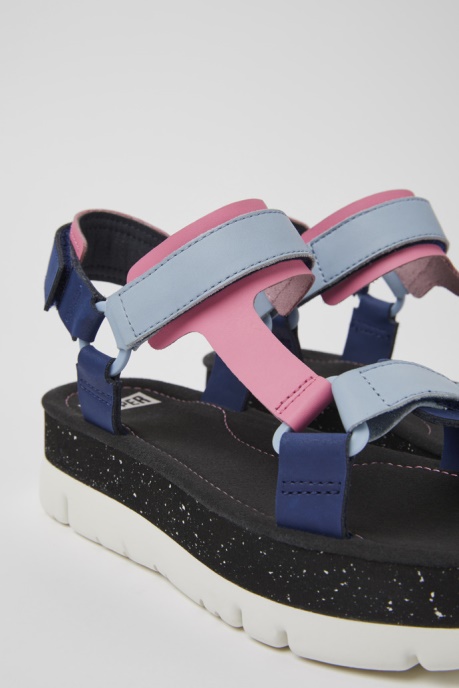 Oruga Up Multicolored Leather Sandals For Women Camper AU New Arrivals
