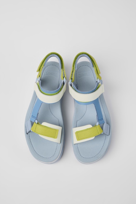 Camper AU Design Oruga Up Multicolored Leather Sandals For Women
