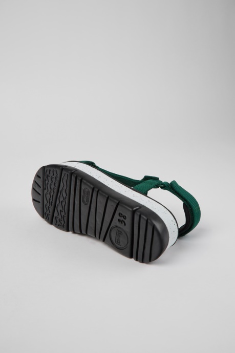 Oruga Up Green Textile Sandals For Women Exclusive Camper AU
