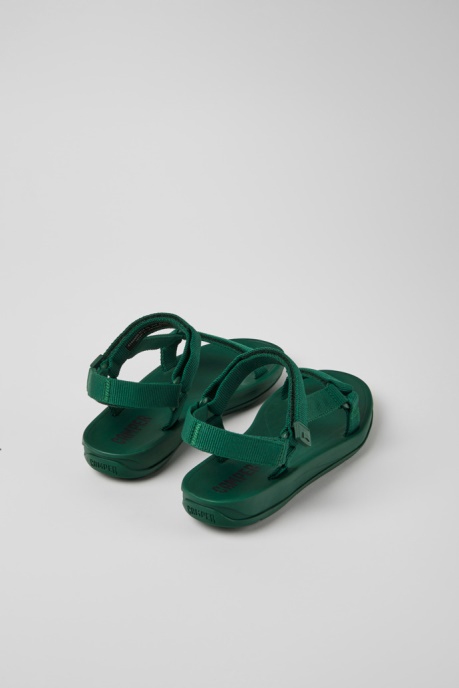 Design Match Green Textile Sandals For Women Camper AU