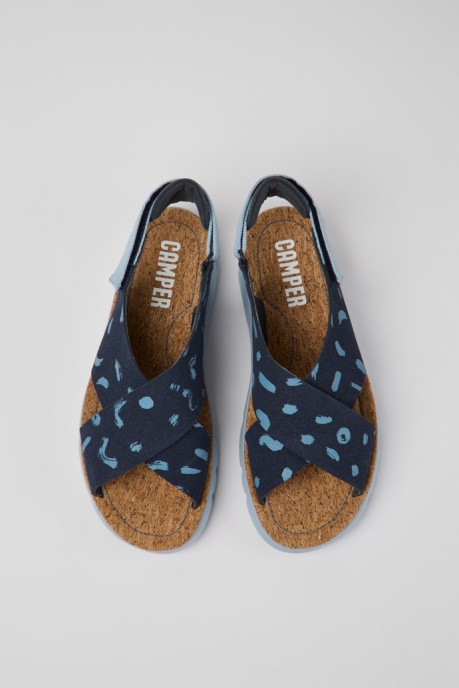 Design Oruga Multicolored Nubuck And Textile Sandals For Women Camper AU