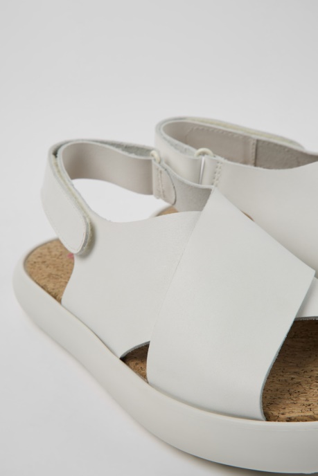 Pelotas Flota White Leather Sandals For Women Camper AU New Arrivals