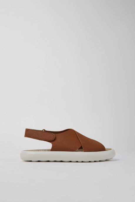 Exclusive Camper AU Pelotas Flota Brown And White Leather Sandals For Women
