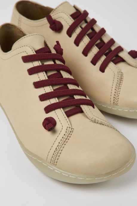 Camper AU Design Peu Beige Leather Shoes For Women
