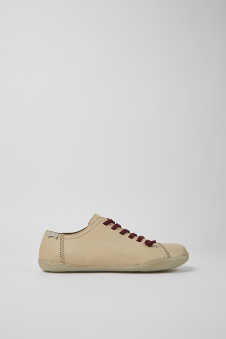 Camper AU Design Peu Beige Leather Shoes For Women